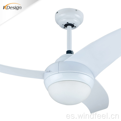 Ventilador de techo blanco de bajo perfil de 42 pulgadas, combinación de luces, ventiladores de techo domésticos de 3 aspas, luces con control remoto